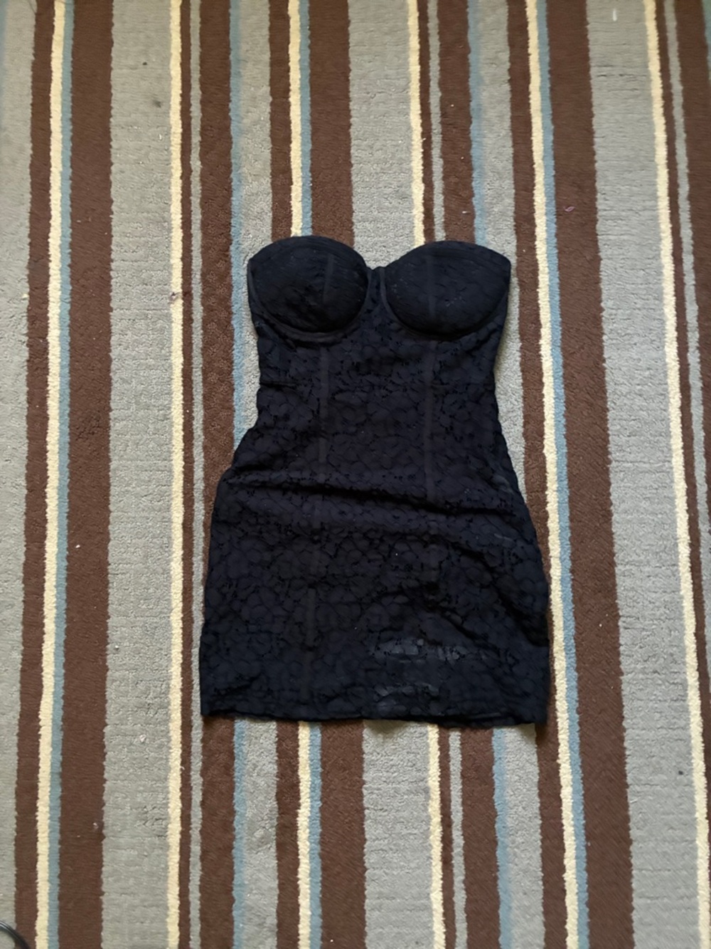 Wet Seal Black Strapless Lace Slip Dress